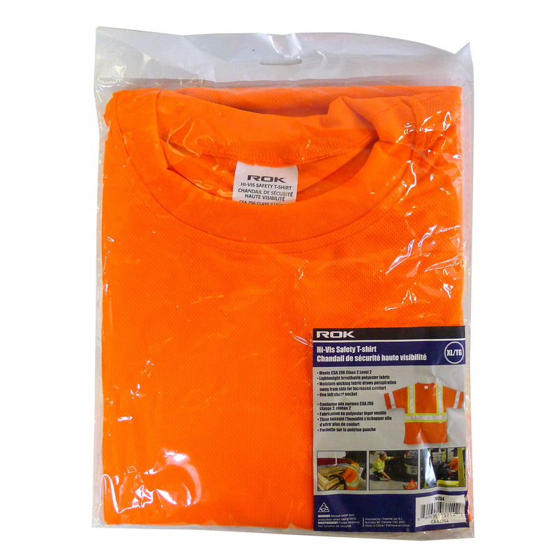 ROK Orange High-Viz Safety T-Shirt