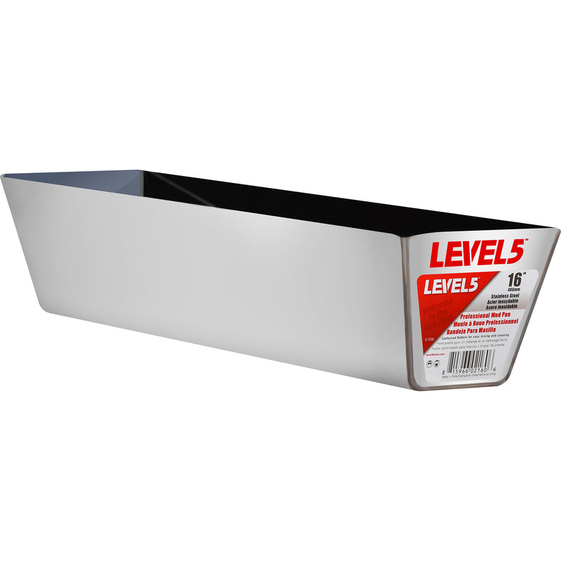 Level5 16" Stainless Steel Mud Pan