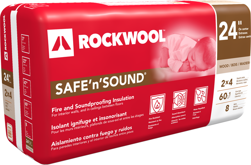 ROCKWOOL Safe'N'Sound Insulation - 3" Thick