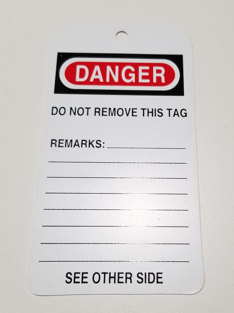 ACSA White Danger/Do Not Operate Scaffold Tags