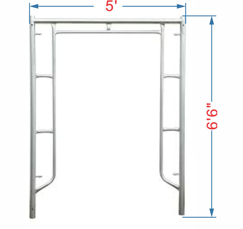 Scaffolding Frame 5' x 6'6" Arch, Electroplated
