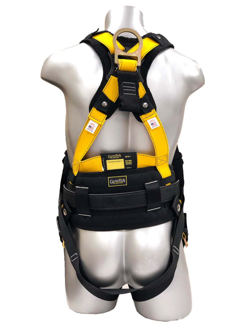 Guardian Full Body Harness with Polyester Webbing & Waist Pad